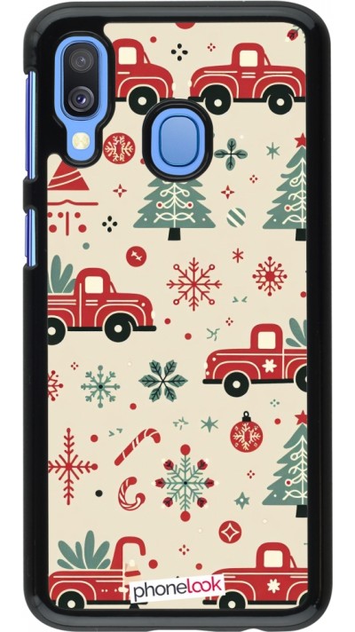 Samsung Galaxy A40 Case Hülle - Weihnachten 2024 Lkw Tanne