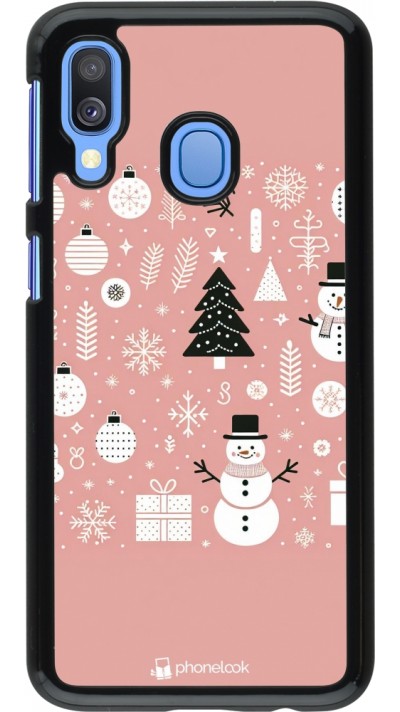 Samsung Galaxy A40 Case Hülle - Weihnachten 2024 Rose Schneemann Weihnachten