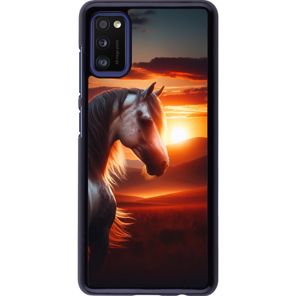 Samsung Galaxy A41 Case Hülle - Majestätischer Sonnenuntergang Pferd