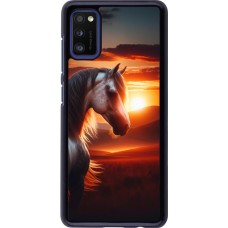 Samsung Galaxy A41 Case Hülle - Majestätischer Sonnenuntergang Pferd