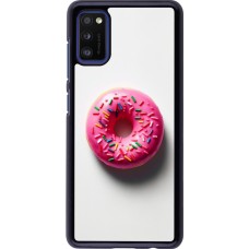 Coque Samsung Galaxy A41 - Weißer Hintergrund, pinker Donut