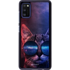Coque Samsung Galaxy A41 - Red Blue Cat Glasses