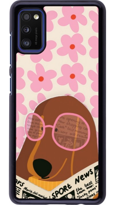 Coque Samsung Galaxy A41 - Dog with newspaper 2026