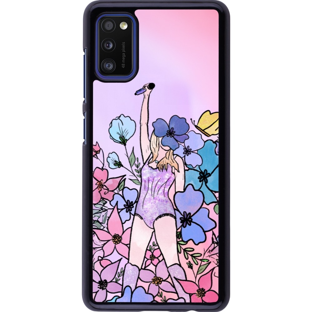 Coque Samsung Galaxy A41 - Taylor Swift Sketch - Pink