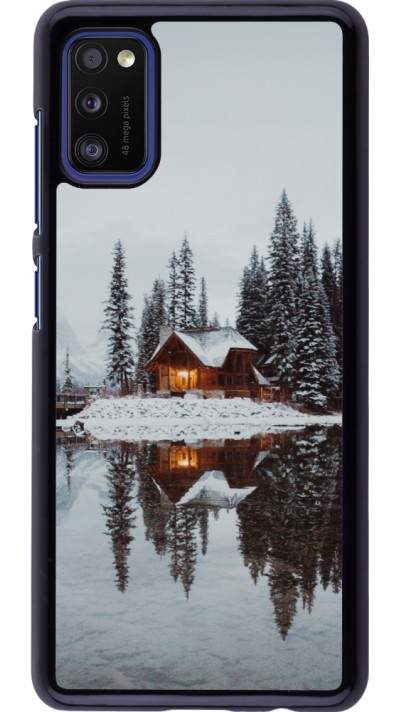 Coque Samsung Galaxy A41 - Winter 25 Winter house forest afternoon