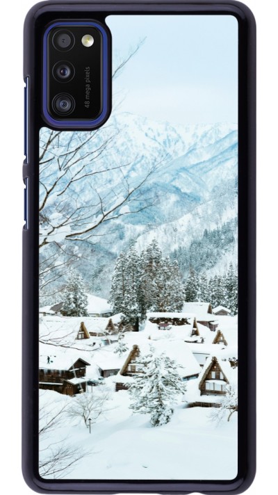 Coque Samsung Galaxy A41 - Winter 25 Winter snowy landscape