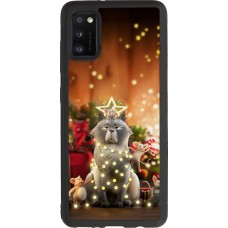 Samsung Galaxy A41 Case Hülle - Silikon schwarz Christmas 25 Xmas Cat