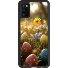 Coque Samsung Galaxy A41 - Silicone rigide noir Easter 2026 Decorated eggs