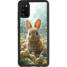 Coque Samsung Galaxy A41 - Silicone rigide noir Easter 2026 Rabbit in the garden