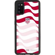 Coque Samsung Galaxy A41 - Silicone rigide noir Maillot de football États-Unis 2026 personnalisable