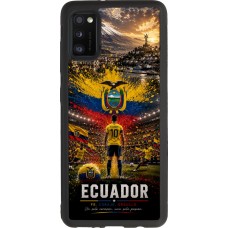 Coque Samsung Galaxy A41 - Silicone rigide noir Football Équateur splash 2026