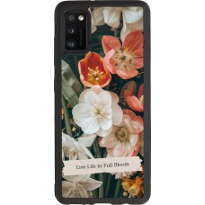 Coque Samsung Galaxy A41 - Silicone rigide noir Full Bloom 2026