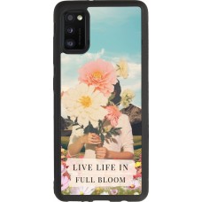 Coque Samsung Galaxy A41 - Silicone rigide noir Live life in full moon 2026