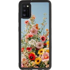 Samsung Galaxy A41 Case Hülle - Silikon schwarz Spring flowers 2026