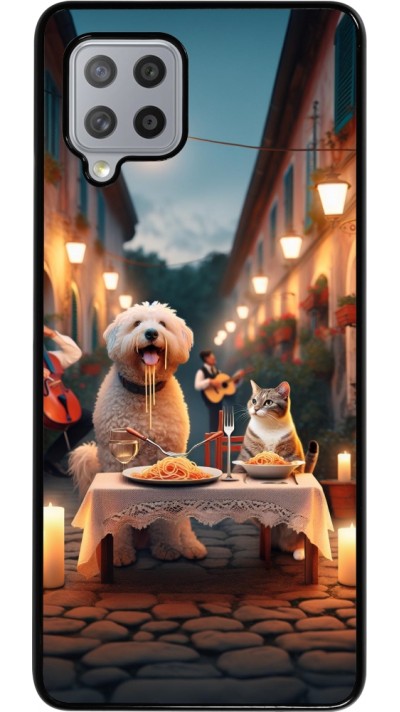 Coque Samsung Galaxy A42 5G - Valentine 2024 Dog & Cat Candlelight