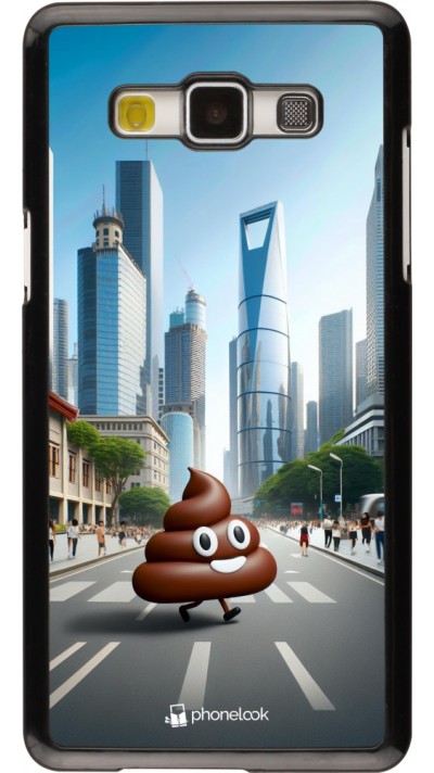 Samsung Galaxy A5 (2015) Case Hülle - Kackhaufen Emoji Spaziergang