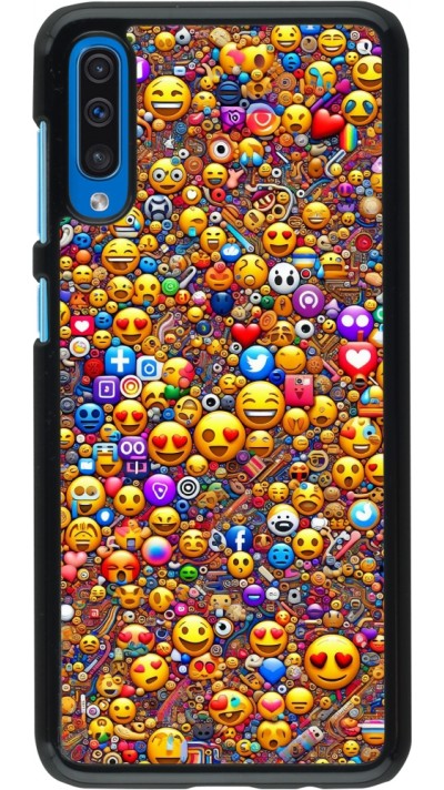 Samsung Galaxy A50 Case Hülle - Emoji gemischt