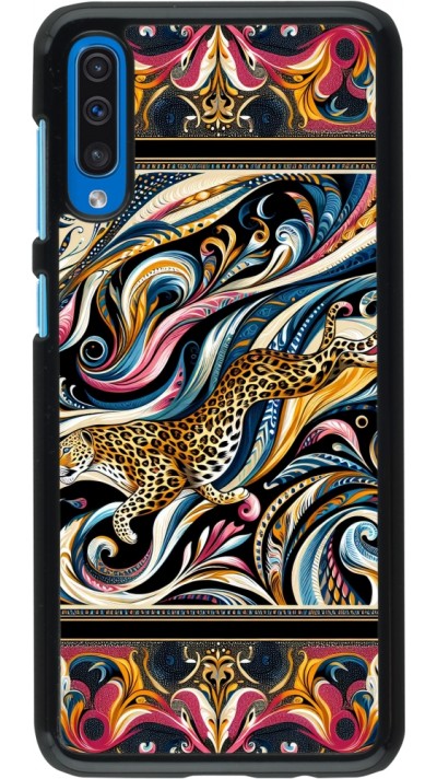 Samsung Galaxy A50 Case Hülle - Leopard Abstrakte Kunst