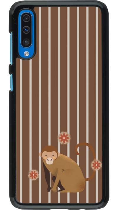 Samsung Galaxy A50 Case Hülle - Monkey with stripes