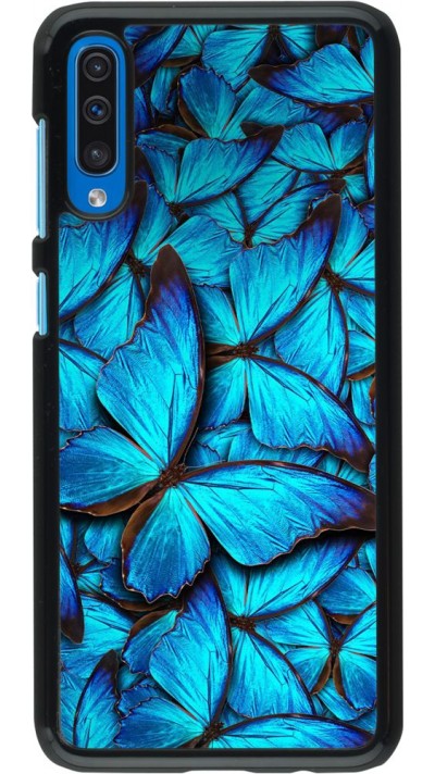 Coque Samsung Galaxy A50 - Papillon - Bleu