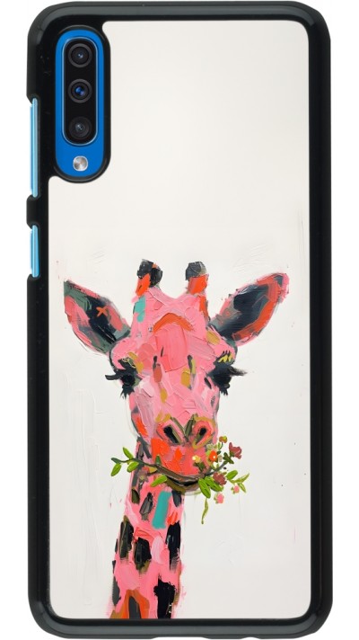 Coque Samsung Galaxy A50 - Pink Girafe Paint