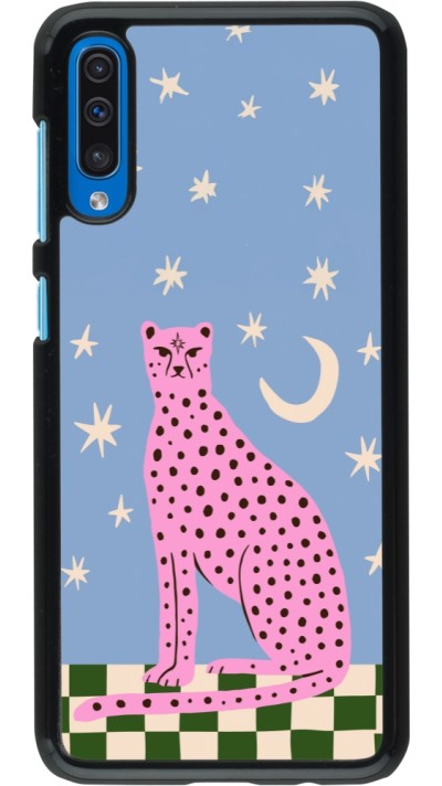 Coque Samsung Galaxy A50 - Pink leopard with stars 2026