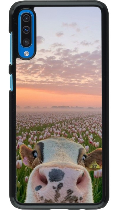 Coque Samsung Galaxy A50 - Cow with tulips 2026