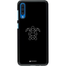 Coque Samsung Galaxy A50 - Turtles lines on black