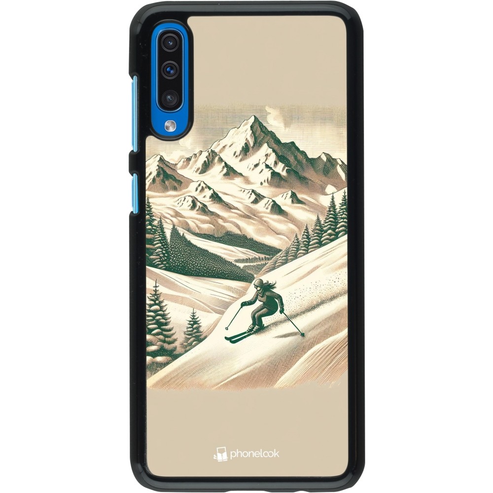Coque Samsung Galaxy A50 - Vintage Ski Mountain