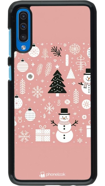 Samsung Galaxy A50 Case Hülle - Weihnachten 2024 Rose Schneemann Weihnachten
