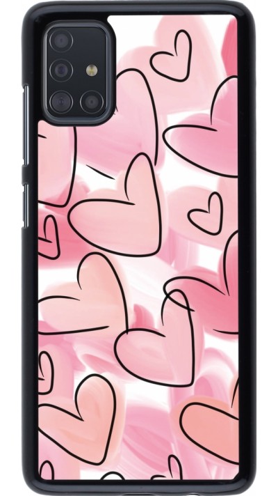 Coque Samsung Galaxy A51 - Easter 2023 pink hearts
