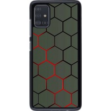 Coque Samsung Galaxy A51 - Geometric Line red
