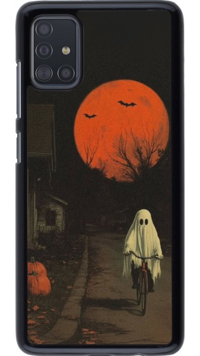 Coque Samsung Galaxy A51 - Halloween 2025 Ghost on a bicycle