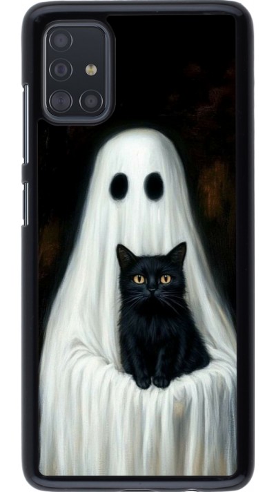 Coque Samsung Galaxy A51 - Halloween 2025 Ghost with black cat