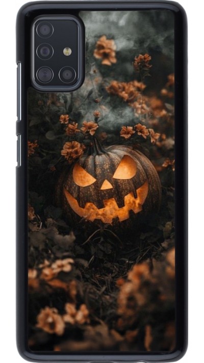 Coque Samsung Galaxy A51 - Halloween 2025 Pumpkin with flowers