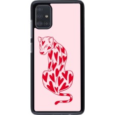 Coque Samsung Galaxy A51 - Leopard with hearts 2026