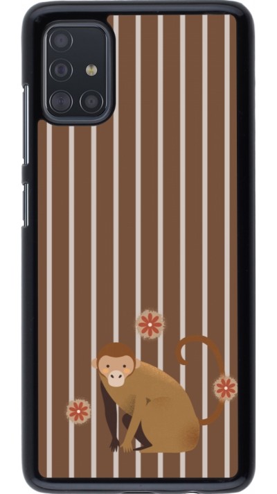 Samsung Galaxy A51 Case Hülle - Monkey with stripes