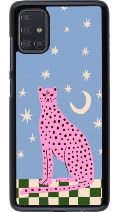 Coque Samsung Galaxy A51 - Pink leopard with stars 2026