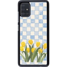Coque Samsung Galaxy A51 - Blue vichy tulips Spring 2026