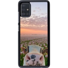 Coque Samsung Galaxy A51 - Cow with tulips Spring 2026