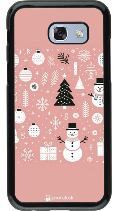 Samsung Galaxy A5 (2017) Case Hülle - Weihnachten 2024 Rose Schneemann Weihnachten