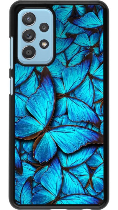 Coque Samsung Galaxy A52 5G - Papillon - Bleu Coque Samsung Galaxy A52 5G - Papillon - Bleu