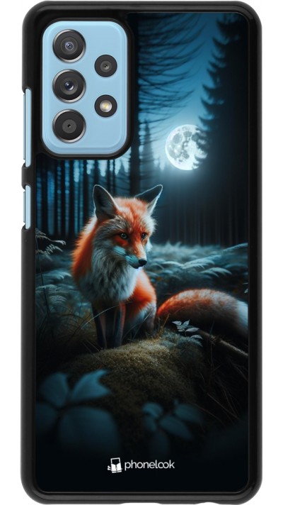 Coque Samsung Galaxy A52 - Renard lune forêt
