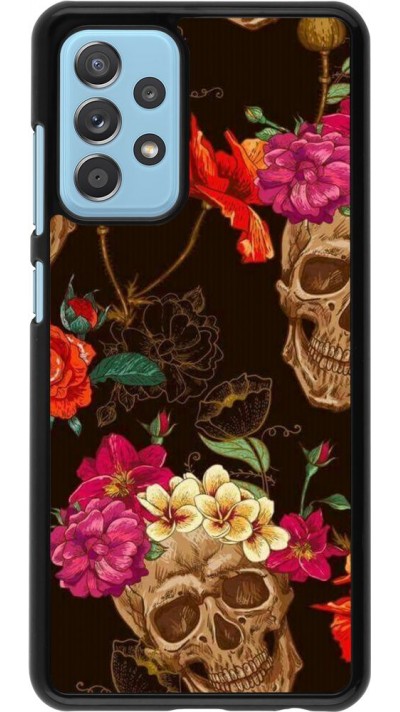 Coque Samsung Galaxy A52 5G - Skulls and flowers Coque Samsung Galaxy A52 5G - Skulls and flowers