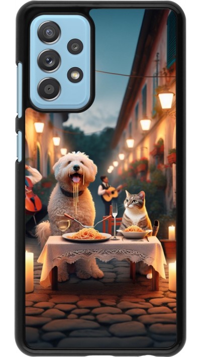 Coque Samsung Galaxy A52 - Valentine 2024 Dog & Cat Candlelight