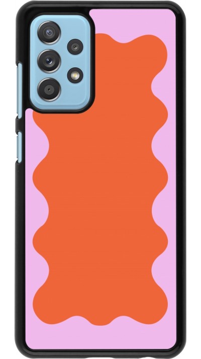 Coque Samsung Galaxy A52 - Wavy Rectangle Orange Pink Coque Samsung Galaxy A52 - Wavy Rectangle Orange Pink