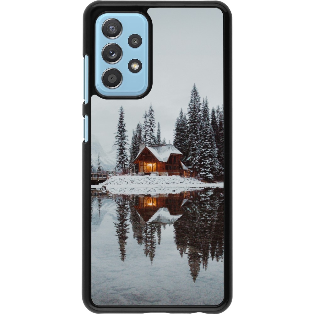 Coque Samsung Galaxy A52 - Winter 25 Winter house forest afternoon