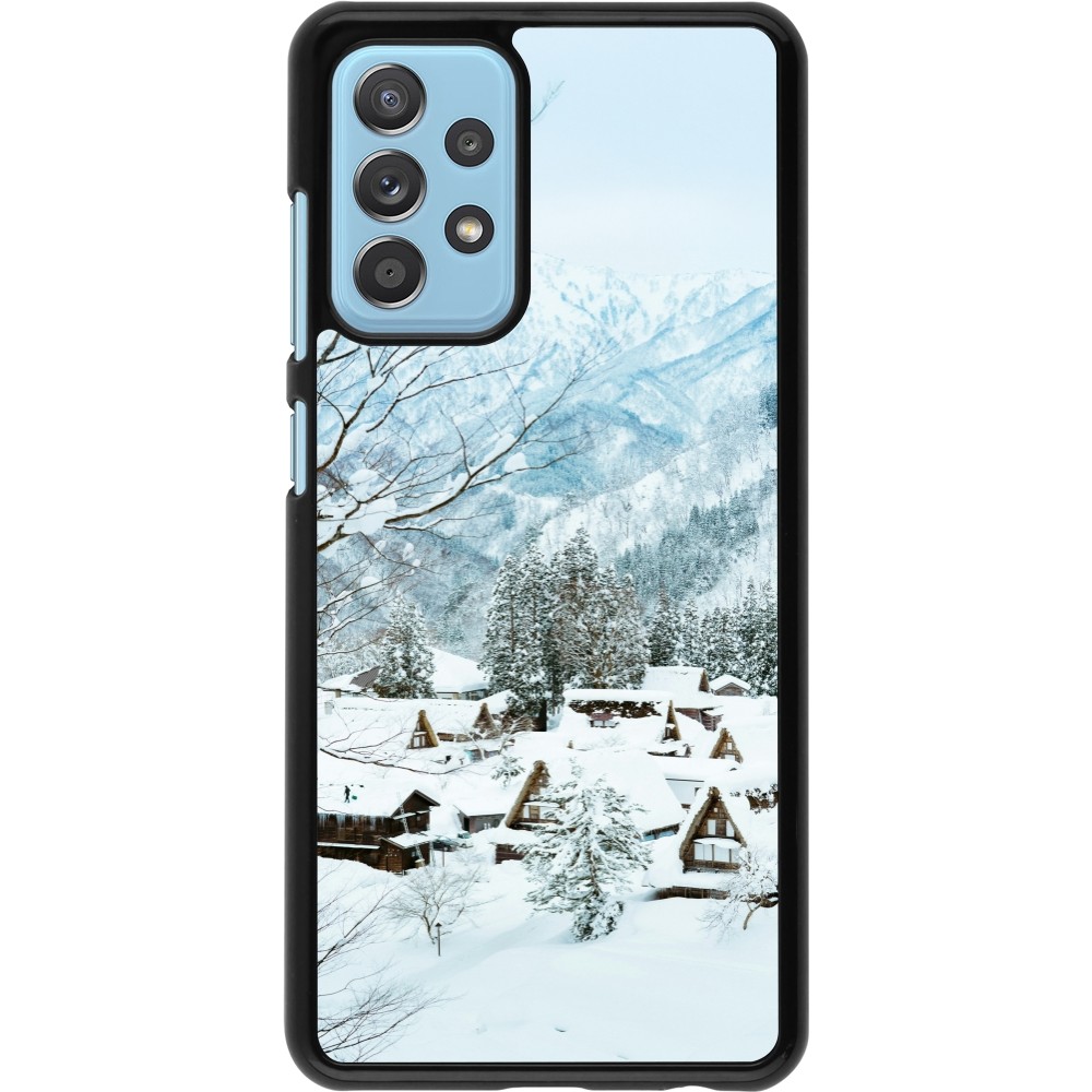 Coque Samsung Galaxy A52 - Winter 25 Winter snowy landscape
