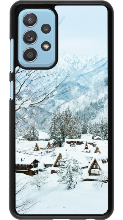 Coque Samsung Galaxy A52 - Winter 25 Winter snowy landscape