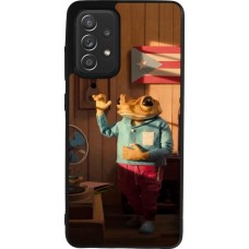 Samsung Galaxy A52 Case Hülle - Silikon schwarz Dancing frog DTMF